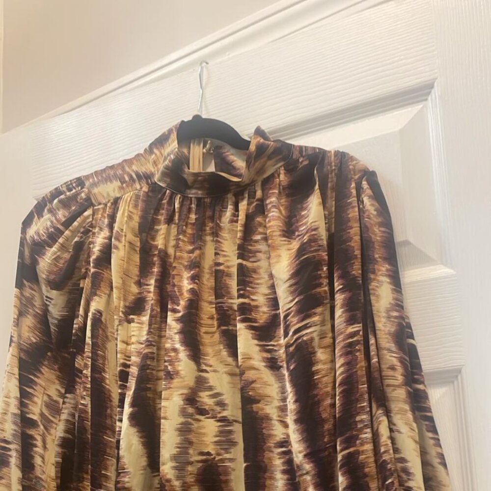 Banana Republic Animal Print Midi Dress - Medium Petite - NWT - Picture 4 of 7